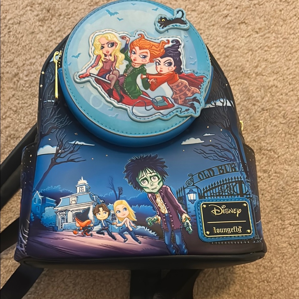 Loungefly Disney Hocus Pocus Kids Backpack - Blue and Black